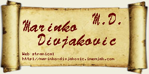 Marinko Divjaković vizit kartica